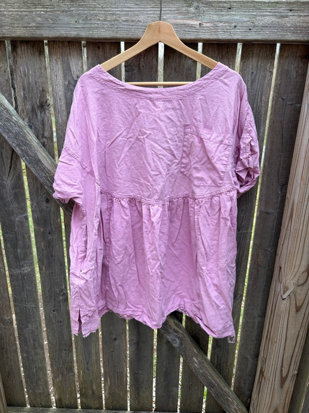 We The Free Dusty Lavender Babydoll Tunic Top